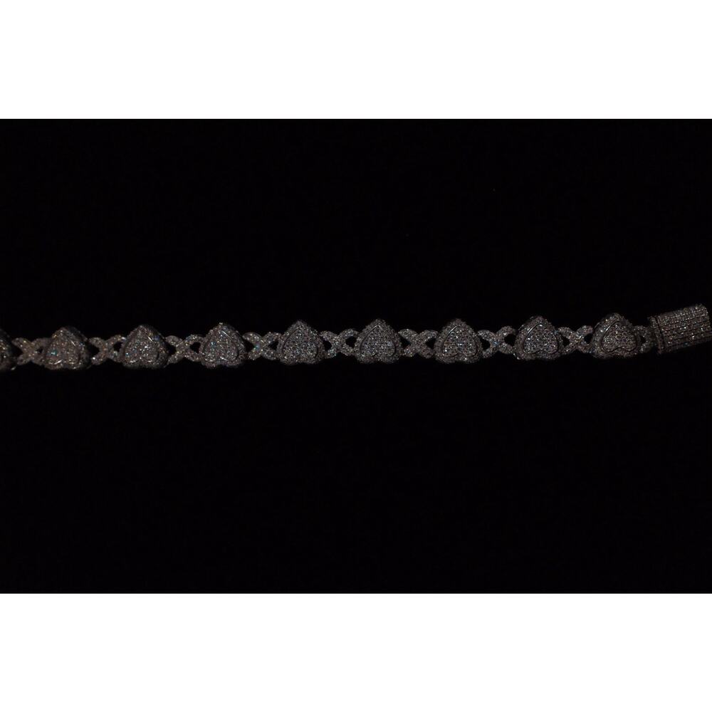 Moissanite Solid Miami Classic Bracelet Fully Iced 925 Silver Passes Tester